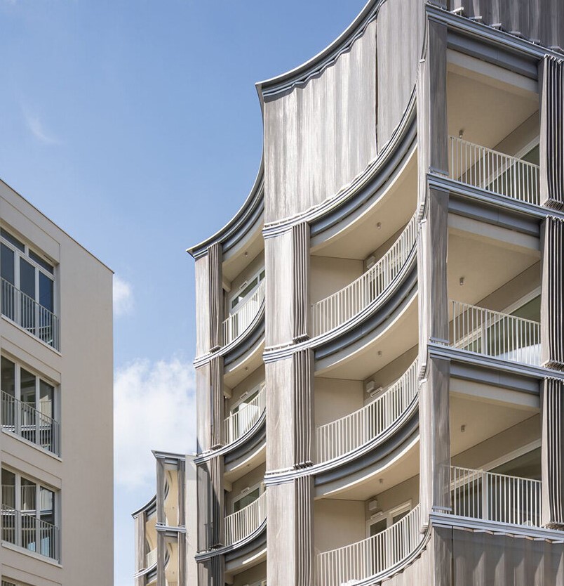 scalloped facade shapes polands perfumiarnia apartments by jems architekci - 17038